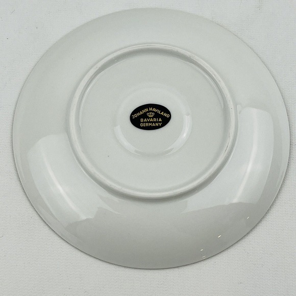 Johann Haviland Silver Wheat Flat Cup & Saucer Set Silver Rim - Picture 11 of 13